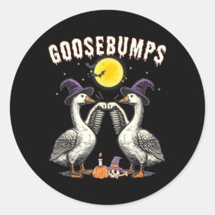 Goose Bumps Goosebumps Funny Goose Fist Bump Classic Round Sticker
