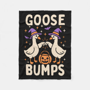 Goose Bumps Goosebumps Halloween Silly Meme Funny Fleece Blanket