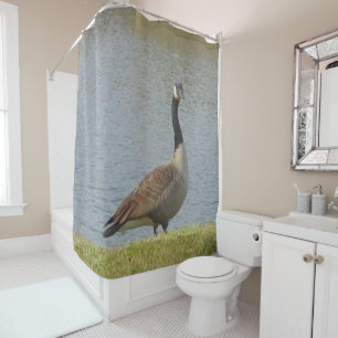 Goose By Pond Shower Curtain