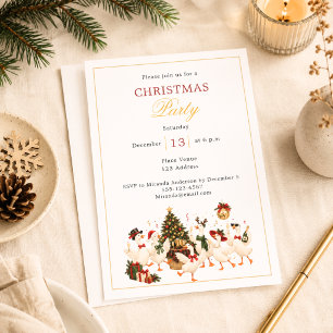 Goose Christmas Party Invitation