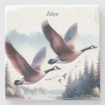 Goose Coaster, Personalised Geese