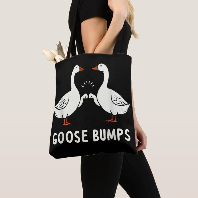 Goose Couple Funny Goose Bumps Sarcastic Goose Lov Tote Bag (Close Up)