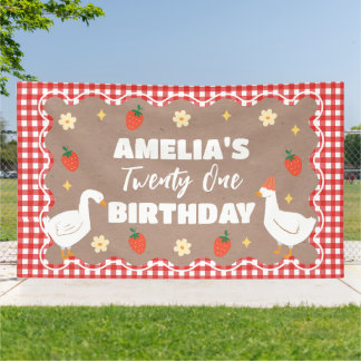 Goose craft Birthday party banner