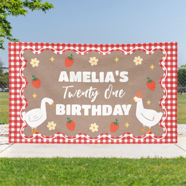 Goose craft Birthday party banner (Outside)