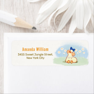 Goose Daisy Flower Baby Shower Return Address