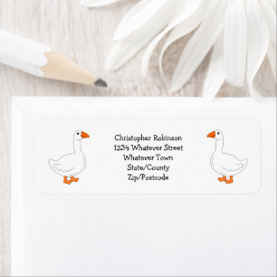 Goose Design Personalised Return Address