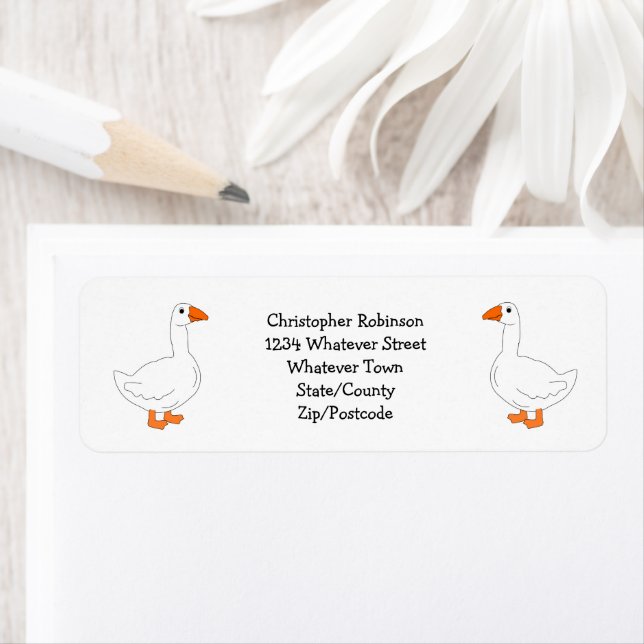 Goose Design Personalised Return Address (Insitu)