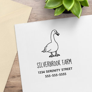 Goose Farm Business Address Rubber Stamp