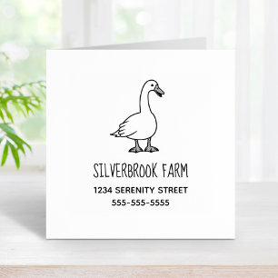 Goose Farm Business Address Rubber Stamp