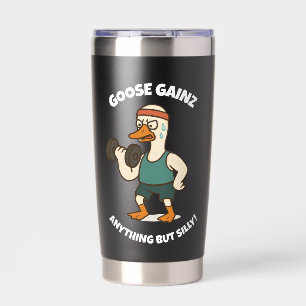 Goose Gainz – Funny Goose Gym Workout Design Insulated Tumbler
