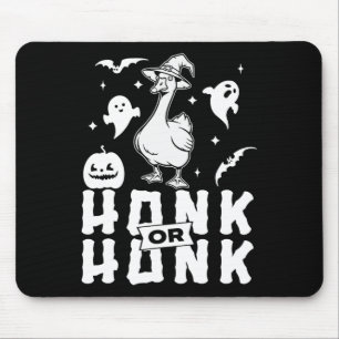 Goose Halloween Spooky Honk Or Honk Witch Design  Mouse Pad