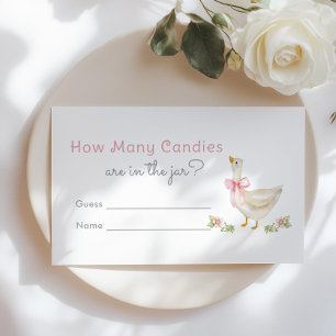 Goose How many candies pink game Enclosure Card