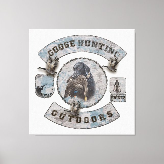Goose Hunting Tapestry Poster Canvas Print (Front)