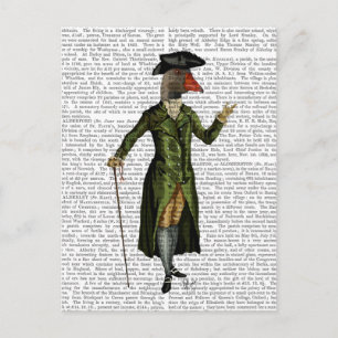 Goose in Green Regency Coat 2 Postcard