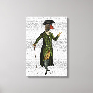 Goose in Green Regency Coat Canvas Print