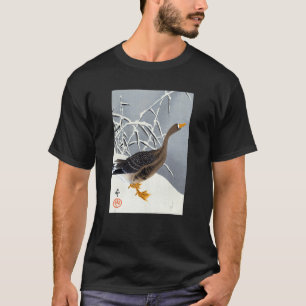 Goose in the Snow by Ohara Koson T-Shirt