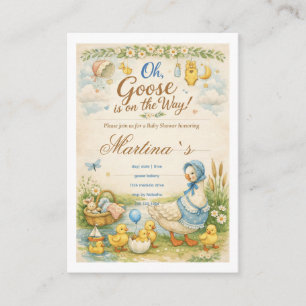 Goose is on the Way Baby Shower vintage Invitation