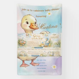 Goose is on the Way Baby Shower vintage Invitation Banner