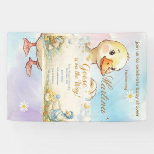 Goose is on the Way Baby Shower vintage Invitation Banner