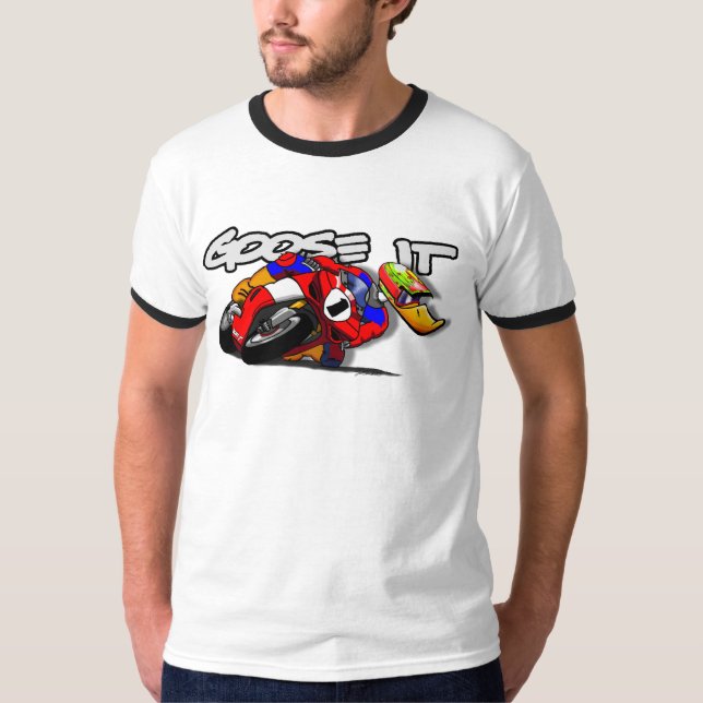 Goose It Roadrace Ringer T-Shirt (Front)