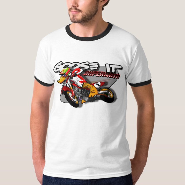 Goose It SUPERMOTO Ringer T-Shirt (Front)