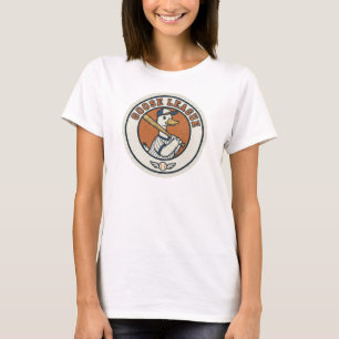 Goose League Retro Patch Baseball Badge Graphic T-Shirt