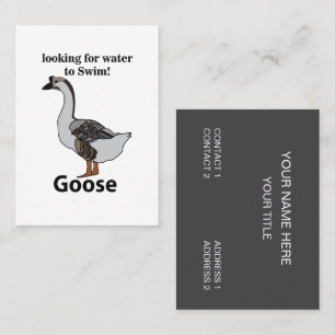 Goose Looking For Water To Swim African Goose Business Card