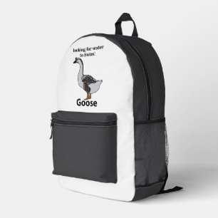 Goose Looking For Water To Swim African Goose Printed Backpack