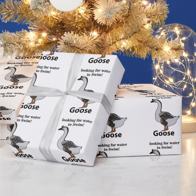 Goose Looking For Water To Swim African Goose Wrapping Paper (Holidays)