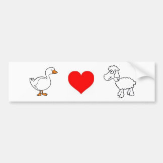 Goose. Love. Sheep. Bumper Sticker