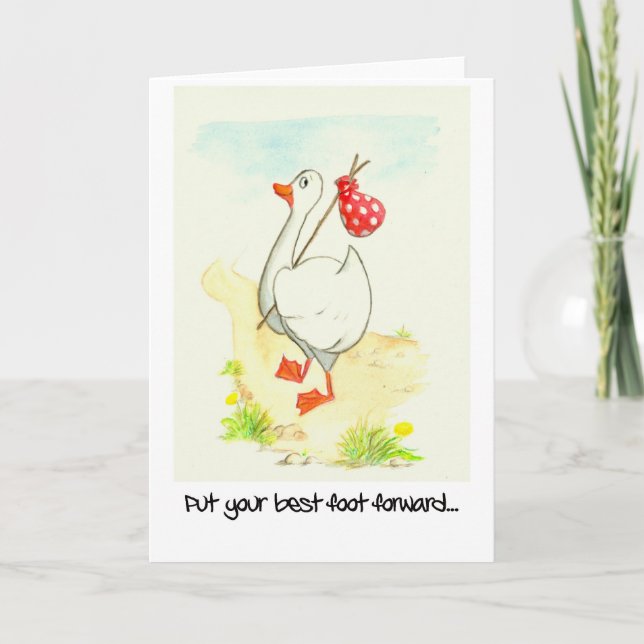 'Goose' Motivational Greeting Card (Front)