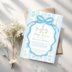 Goose nursery rhymes baby shower invitation