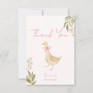 Goose nursery rhymes baby shower thank you card