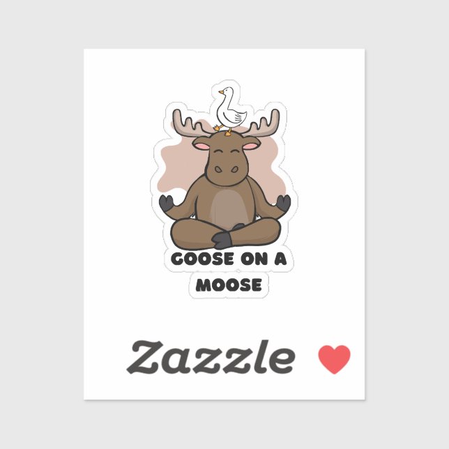 Goose on a Moose Animal Funny (Sheet)