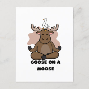 Goose on a Moose Animal Funny Enclosure Card