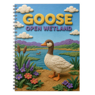 Goose, Open Wetland Clay Art Notebook