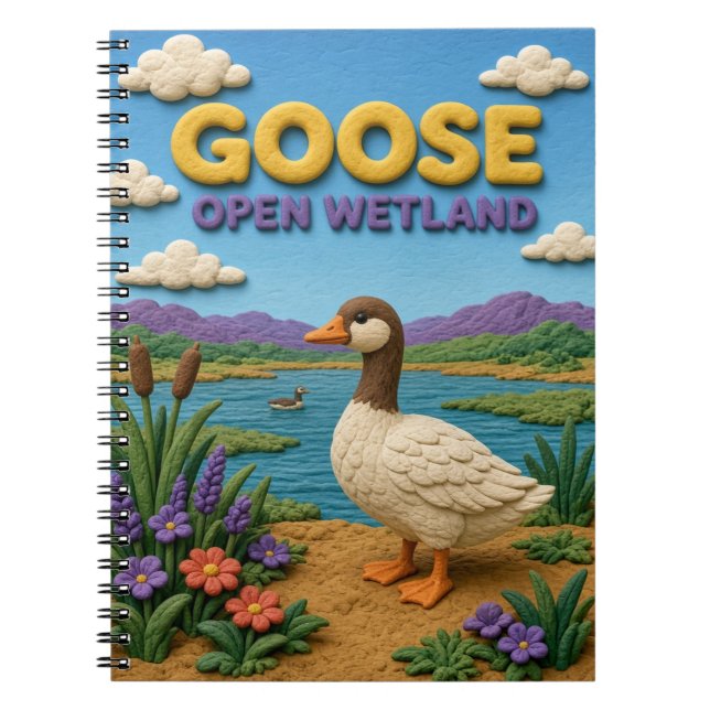 Goose, Open Wetland Clay Art Notebook (Front)
