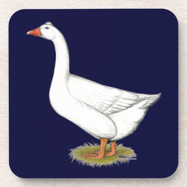 Goose Roman Tufted Coaster (Front)