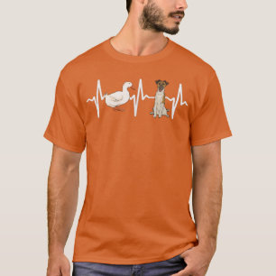 Goose Smooth Fo Terrier Heartbeat Dog Lover  T-Shirt