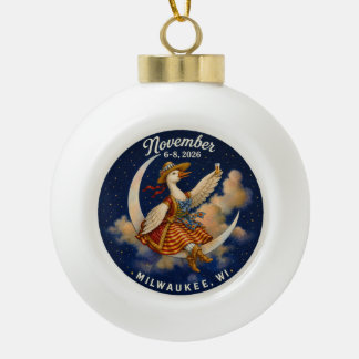 Goose the Band Hoodie - Milwaukee 2026 Ceramic Ball Christmas Ornament