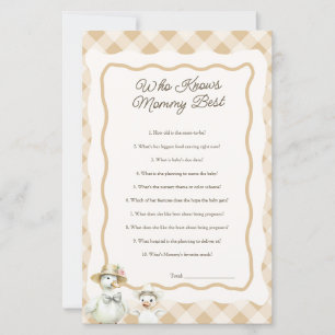 Goose Themed Who Knows Mummy Best Baby Shower Game
