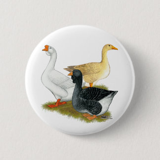 Goose Trio 6 Cm Round Badge