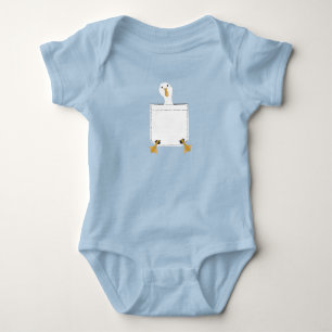 Goose Who in a Pocket Baby Bodysuit