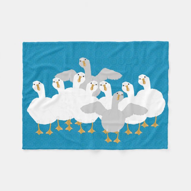 Goose Who Small Fleece Blanket (Front (Horizontal))