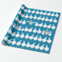 Goose Who Wrapping Paper Rolls