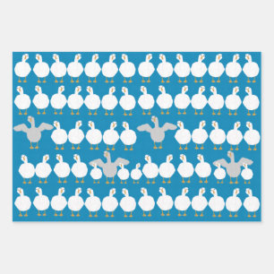 Goose Who Wrapping Paper Sheets