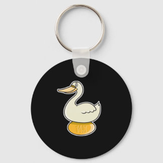 goose with golden egg key ring