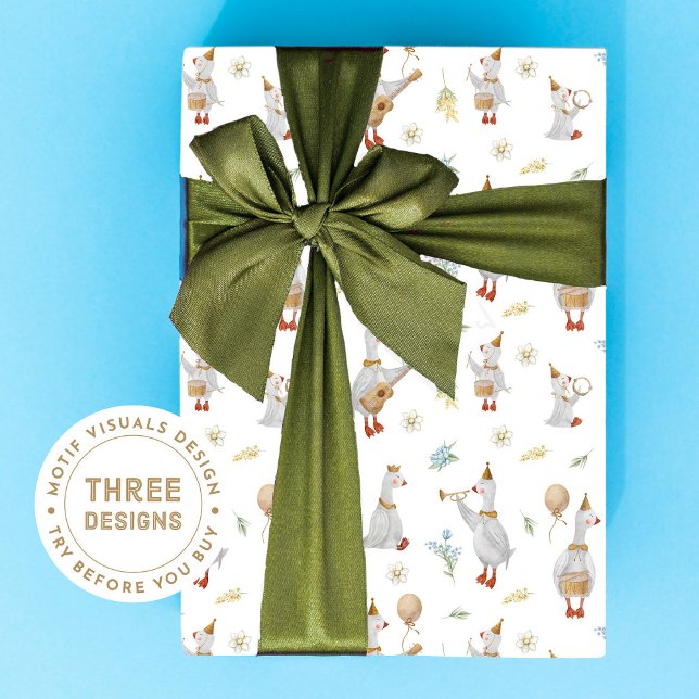 Goose Wrapping Paper, Goose Theme, Musical Goose Wrapping Paper Sheet (Creator Uploaded)