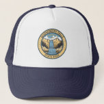 Gooseberry Falls State Park Minnesota Badge Trucker Hat<br><div class="desc">Gooseberry Falls State Park illustration in a badge style circle.</div>
