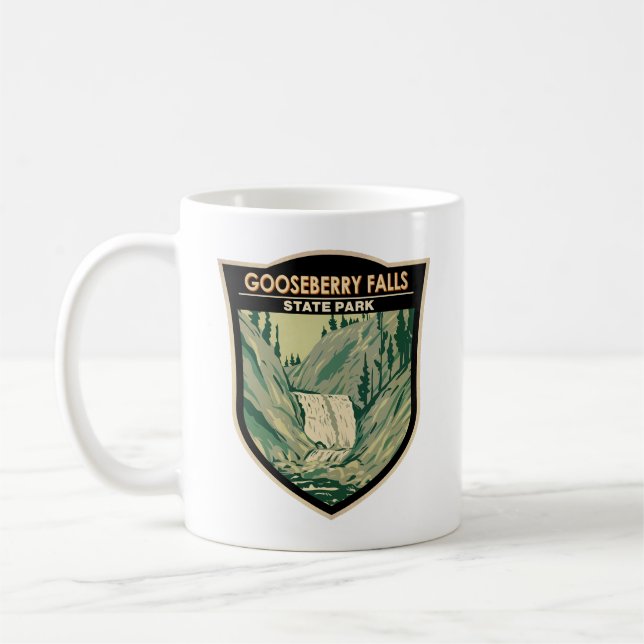 Gooseberry Falls State Park Minnesota Vintage Coffee Mug (Left)